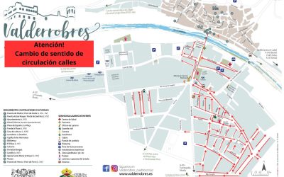 Aviso: cambio de sentido de circulación calles de Valderrobres